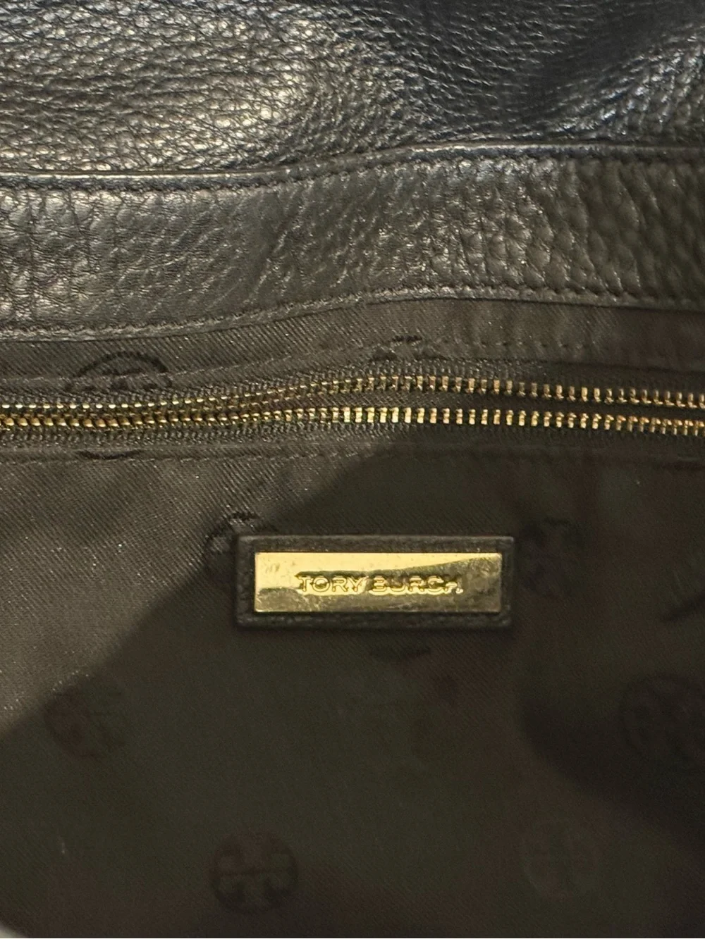 Tory Burch Black Leather Crossbody Bag - Gold Hardware